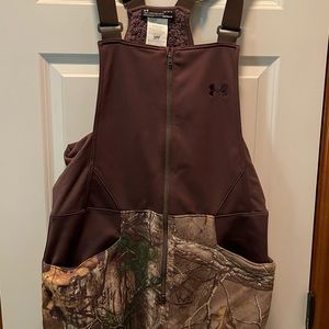 Under Armour Coldgear Storm Bibs Realtree Camo Hunting Mens Large Overalls